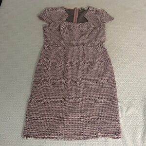 Grace Karin Pink Tweed Midi Dress